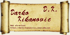 Darko Kikanović vizit kartica
